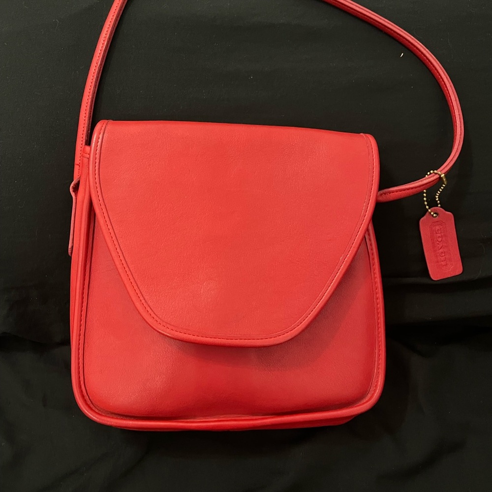 Vintage Coach Red Lindsay bag